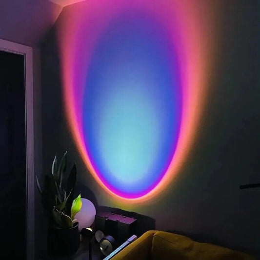 Battery-powered LED light mounted under kitchen cabinet”