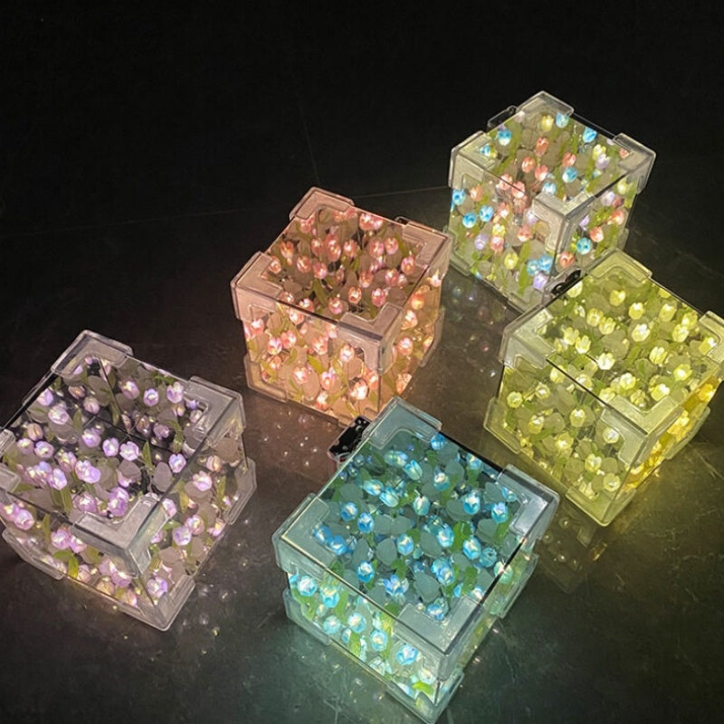 LED tulip night light decor gift for girlfriend