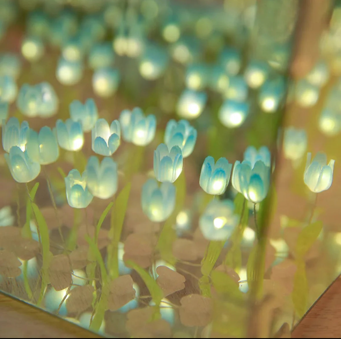 DIY romantic tulip lamp with soft LED light for bedroom