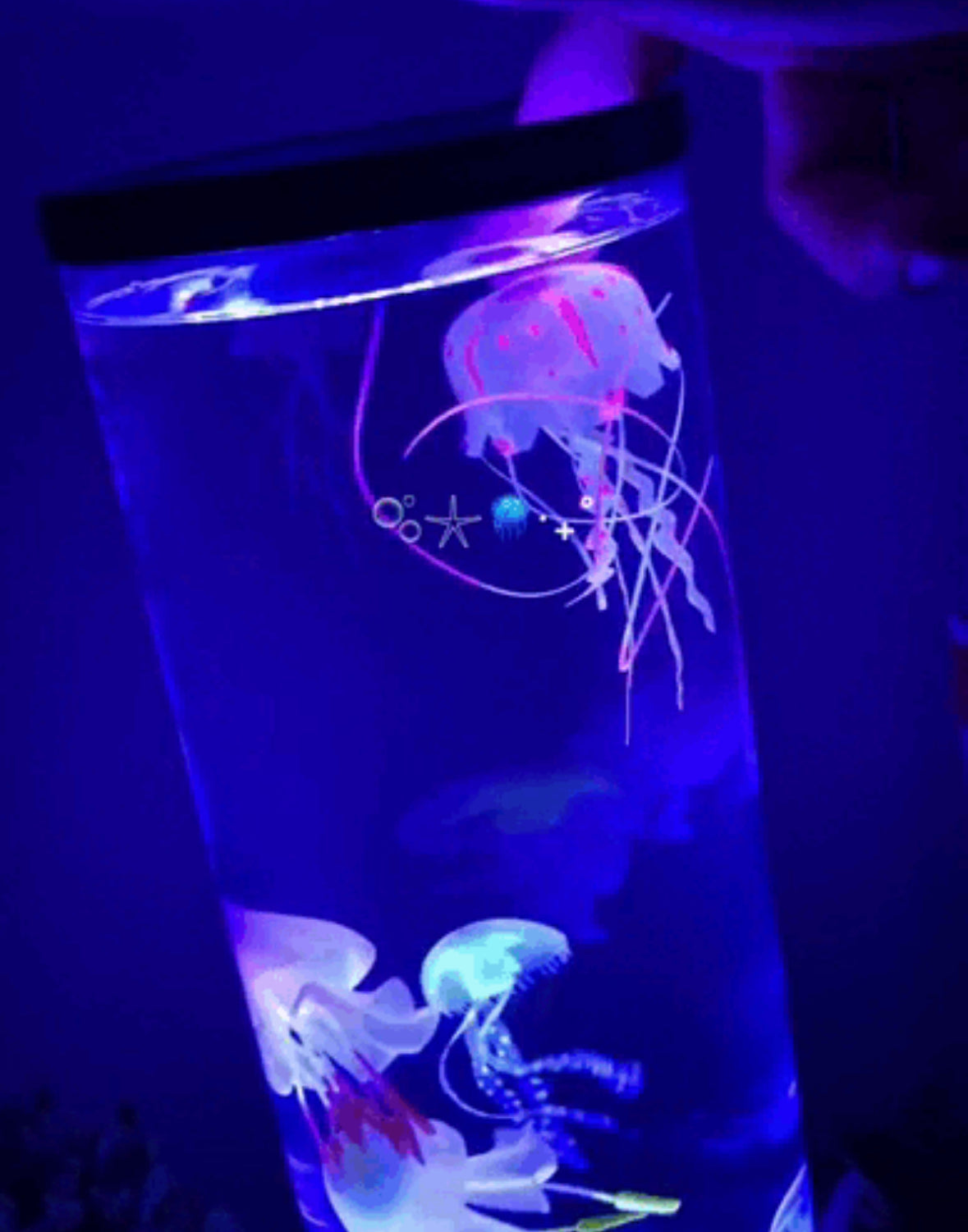 Neon jellyfish lamp for calming mood lighting and ambience