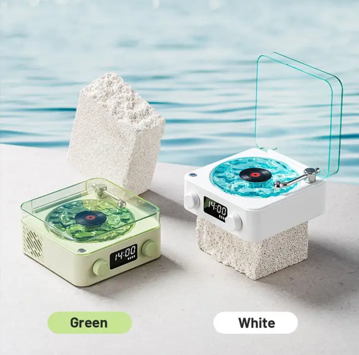 Compact neon speaker with music playback and light show