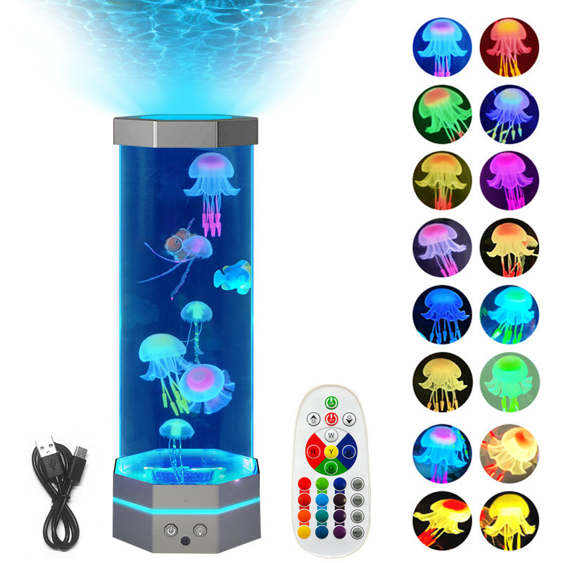 Hypnotic LED jellyfish light perfect for relaxing or meditating