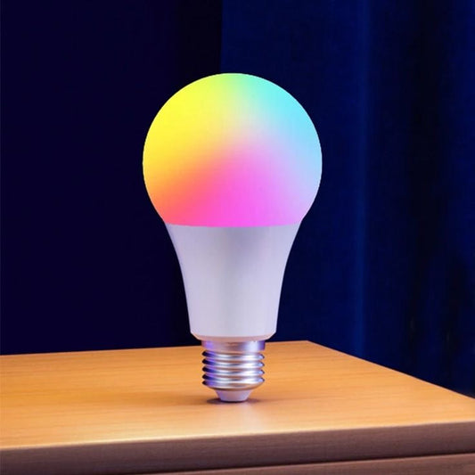 Battery-powered LED light mounted under kitchen cabinet
